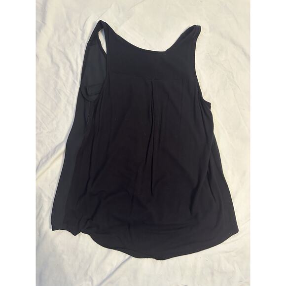 π€ Fortune + Ivy Black Button-Front Tie Tank | Size M - Picture 2 of 4